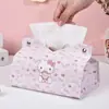 Caja de Pañuelos Linda de Dibujos Animados KT Sala de Estar Dormitorio Comedor Hogar de Gama Alta Simple Multifuncional Portátil Caja de Pañuelos Sucios