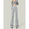 [Exclusivo para o Sudeste Asiático] Calça Casual de Cintura Baixa Spice Girls Americana Feminina Primavera e Outono Calça de Yoga com Aparência Slim Micro-calça de Moletom