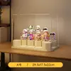 Suporte de exibição de figuras feito à mão, caixa de exibição de acrílico transparente e à prova de poeira para figuras, blocos de construção e exibição de mesa, tamanho grande
