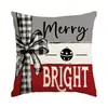 Funda de cojín para sofá temática de Navidad de Amazon transfronteriza, decoración de ambiente navideño, funda de cojín para ventana salediza de coche