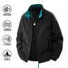 Figura Explosiones 3D Tres-a-prueba Patrón Fino Contraste de Color Cuello Chaqueta Detroit Retro Abrigo Hombres