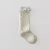 Calcetines de algodón sin costuras, nuevos estilos otoño/invierno, calcetines para niños, calcetines de tubo alto, calcetines para estudiantes, tallas medianas y grandes, calcetines de canalé para niñas estilo coreano, al por mayor