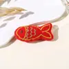 Año Nuevo Festivo Muñeca de Algodón DIY Accesorios para Tocado Bordado Rojo Felpa Bolsa de la Fortuna Bolsa para Zapatos Broche Decoración de Muñeca