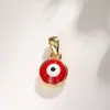 Collar Colgante de Joyería Ojo del Diablo Chapado en Cobre Dorado Transfronterizo Redondo Rectangular Etiqueta Accesorios Ojo DIY