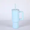 Copo de carro Amazon 24oz cor sólida com alça, caneca térmica de aço inoxidável 304, adequado para carro, escritório e uso portátil