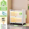 Estante de aço com portas de vidro transparente, armário de exposição, armário à prova de poeira para figuras, armário de armazenamento de metal, estante de aço