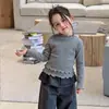 Ropa para niñas: camiseta de manga larga, ropa de otoño, top casual de encaje, pijama, ropa de bebé Clase A