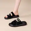 Chinelos Casuais com Solado Grosso para Mulheres, Estilo Moda Verão, Sandálias Confortáveis com Solado Grosso para Uso ao Ar Livre, Saltos Baixos com Solado Macio, Versátil