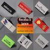 Marca de tecelagem roupas personalizadas colarinho dobrável logotipo LOGO design roupas etiqueta lateral punho marca registrada personalizado Guangzhou principal marca fábrica