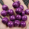 Cuentas vintage imitación madera de Sugilita, cuentas sueltas imitación jade, cuentas cilíndricas moradas, cuentas espaciadoras y cuentas para pulseras y collares DIY