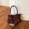Bolso tote de gamuza de alta gama para otoño e invierno 2026 bolso de hombro con hebilla de cinturón bolso de axila bolso grande de piel de vaca para commuting