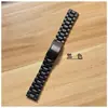 Correa de Reloj para Hombre de Acero Inoxidable Sólido con Hebilla Plegable de Borde de Cinco Perlas, Cabezal Plano, Interfaz Universal 18mm20mm22mm24mm