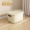 Caja de almacenamiento de escritorio, cesta para comestibles, juguetes, refrigerios, ropa, cesta de almacenamiento de plástico para el hogar con tapa, caja de almacenamiento, caja de almacenamiento