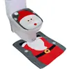 Punto de Navidad transfronterizo Juego de baño de Navidad muñeco de nieve Tapa de inodoro de Navidad tapete de piso decoraciones dos piezas al por mayor