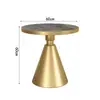 Mesa de Café Pequeña Nórdica de Lujo Ligero, Mesa Lateral para Sofá, Mesa de Esquina para Sala de Estar del Hogar, Mesa Redonda Pequeña Moderna Minimalista de Pizarra y Mármol