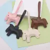Pingente Transfronteiriço Novo Estilo em Couro PU, Simples e Versátil, Cavalo Pequeno Criativo Fofo, Chaveiro de Carro Moderno, Acessório de Bolsa
