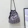 Bolso Original de Por Vida para Mujer Bolso Cubo con Cordón Geométrico Bolso Rombo Bolso de Hombro a la Moda para Mujer