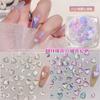 Nueva Manicura de Hada Diamante de Corazón Colorido Polarizado Fantasía Japonesa Brillo Fino Corazón con Forma de Corazón Perlado Decoración Estéreo para Uñas