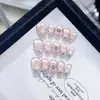 Daiyueda Unha Wearable Laço Puro Feito à Mão Lolita Borboleta Estéreo Olho de Gato Patch de Arte para Unhas