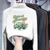 Camiseta de manga larga de forro polar para niño, nuevo estilo otoño e invierno 2026, camiseta interior de cuello redondo para niños con estampado de dibujos animados, camiseta interior para niño