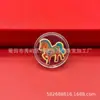 Novo Modelo Ouro Puro 999 Colorido Doze Signos do Zodíaco Adesivos de Ouro para Celulares, Designs de Cavalo e Macaco, Lembrancinhas de Presente Atacado
