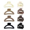 Venta Caliente Transfronteriza temu Amazon Marrón Negro Juego de 8 Piezas Combinación Clip de Agarre Chica Dulce Clip de Tiburón Accesorios para el Cabello