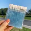 Livro Vermelho Pequeno Pincel de Lábios Descartável Pincel de Batom Ferramenta Artefato de Maquiagem Haste de Cristal Aveludada Cabeça de Pincel com Brilho Portátil