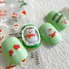 Novos Adesivos para Unhas de Papai Noel com Atmosfera Natalina de Inverno, Planos, Fofos, DIY, Naturais
