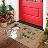 Felpudo Festivo de Navidad para Entrada, Resistente a la Suciedad, Resistente al Desgaste, Fácil de Limpiar, Felpudo para Baño, Absorción Rápida de Agua, Alfombrilla Antideslizante