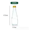 Agua Mineral Botella Vacía Botella de Vidrio Botella de Bebida Botella de Savia de Abedul 330ml Botella de Vidrio Botella Sellada Botella Reutilizable Botella Vacía