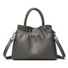 Cross-Border Women's Bags, Fashionable and High-End Pleated Handbags, Large-Capacity, Elegant Handbags for Middle-Aged Ladies, Shoulder Bags
