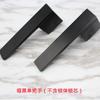 Cerradura de puerta interior de aleación de zinc simple al por mayor, cerradura de puerta negra muda cuadrada, cerradura dividida, cerradura de puerta silenciosa para dormitorio