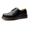 Botas de Caña Baja Talla Grande 1461 Transfronterizas, Cómodas y Casuales de Piel Genuina, Zapatos Planos de Trabajo, Estilo Británico Zapatos Pequeños de Cuero