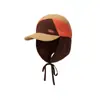 Gorra de Béisbol Cálida Protectora para los Oídos con Impresión de Logo Personalizado, Gorra Estilo Lei Feng para Mujer Otoño e Invierno, Gorra de Punto, Personalización en Pana