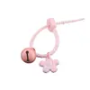 Cuerda de Silicona Pequeña Fresca Colorida Llavero de Campanilla de Flor Pequeña Colgante de Bolsa Hecho a Mano DIY Joyería Accesorios Pequeños