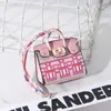 Porta-moedas Mini Tendência Estampado em Forma de Casa, Versátil e na Moda, Bolsa Pequena Portátil para Fone de Ouvido e Moedas, Com Pingente