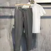 Pantalones Casuales Elásticos de Otoño e Invierno para Hombre, Tallas Grandes, Cintura Alta, Tiro Profundo, Extra Grandes, Holgados, Resistentes a las Arrugas, Caída Suave, Pierna Recta, Pantalones de Vestir