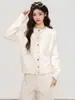 Cardigan Tricotado Cinza Estilo Preguiçoso Gola Redonda Manga Longa Suéter Engrossado para Mulheres Roupa Outono e Inverno 2026 Blusa Solta