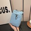 Estilo Mínimo Telefone Móvel Bolsa Feminina Estilo Japonês e Coreano Leve Cordão Lona Pequena Bolsa All-match Mini Ombro Crossbody Bolsa de Moedas