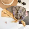 Lenço Quadrado Pequeno 100% Algodão para Primavera e Verão, Novo Lenço Cor de Café para Mulheres, Lenço de Pescoço Decorativo Versátil, Lenço de Cabeça Estampado de Alta Qualidade