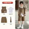 Ropa Formal Infantil Estilo Chino, Conjunto de Chaleco Bordado Estilo Nacional, Atuendo para Fotografía de Padrino de Boda Infantil, Atuendo para Anfitrión de Evento del 1 de Junio