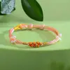 Pulseira de Nó Dimple Produto Acabado, Corda Colorida de Cinco Cores de Alta Qualidade para Crianças, Corda Colorida de Cinco Cores Ajustável para o Festival do Barco-Dragão, Corda Vermelha para Adultos
