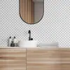 Pegatinas de Pared 3D de Calabaza Blanca Impermeables y Resistentes a Manchas para Baño Pegatinas de Azulejo Autoadhesivas Mosaico Resina de Cristal Pegatinas de Pared