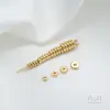 Separador Venta al por Mayor Fuerte Retención de Color Relleno de Oro de 14K Redondo Aplanado Separador de Cuentas Sueltas Pulsera DIY Joyería Joyería con Cuentas Accesorios