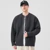 2026 Invierno Nuevo Suéter Cardigan de Alto Gama Estilo Old Money para Hombre Sensación de Alto Gama Perezoso de Peso Pesado Cálido Capa Interior Tejido