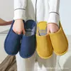 Pantuflas de oso para invitados en casa estilo coreano, suela suave para interior, zapatos caseros ligeros y transpirables, adecuados para todas las estaciones, lino, para parejas, hombres y mujeres, viajes