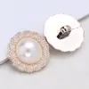 Botones Plásticos Electroplateados al por Mayor para Abrigos de Peluche y Camisas de Mujer, Botones Redondos de Perla Diamantada de Alta Gama Estilo Pequeño Fragancia