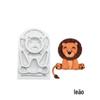 Leão de cozimento girafa elefante urso macaco molde de silicone molde de chocolate dobrar bolo molde decoração