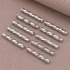 Contas Tubulares Florais de Cobre Banhado a Ouro 18K, Contas Espaçadoras Tubulares Retas Florais, Materiais para Joias de Pulseira Colar Artesanal DIY