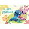 Estilo Hawaiano Stitch Stitch Dibujo Animado Fiesta de Revelación de Género Fondo de Foto de Cumpleaños Accesorios